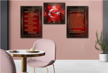 Vatan Temalı Saatli Set 043