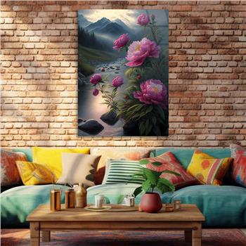 Vertical Tempered Glasss Wall Arts Natured-Themed176