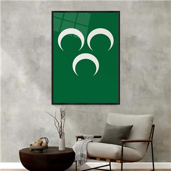 Aluminum-Framed National-Themed Tempered Glass Wall Art 028