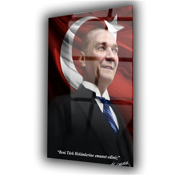 Dikey VatanTemalı Cam Tablo 190