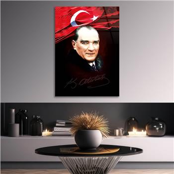 MUSTAFA KEMAL ATATÜRK Tempered Glasss Wall Art