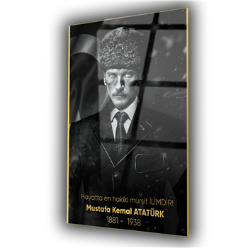 MUSTAFA KEMAL ATATÜRK GÖRSELLİ CAM TABLO