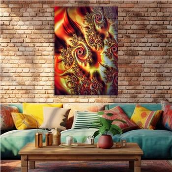 Dikey Sanat Temalı Cam Tablo 475