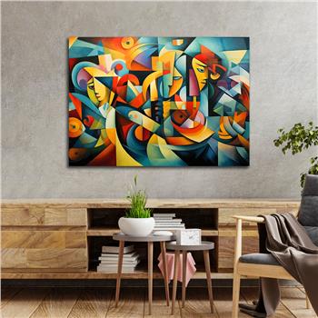 Horizontal Art-Themed Tempered Glass Wall Art 258