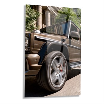 Kahverengi Mercedes G Serisi Cam Tablo