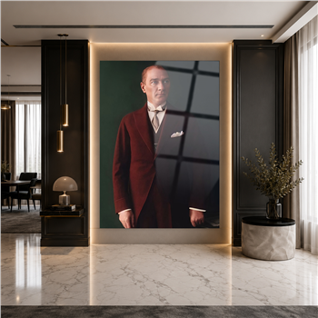 Dikey VatanTemalı Cam Tablo 197