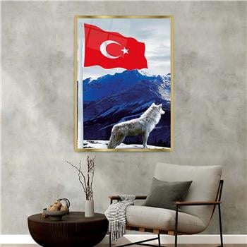 Alüminyum Çerçeveli Vatan Temalı Cam Tablo 083