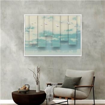 Aluminum-Framed Art-Themed Tempered Glass Wall Art 018