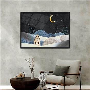 Aluminum-Framed Art-Themed Tempered Glass Wall Art 117
