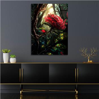 Vertical Tempered Glasss Wall Arts Natured-Themed174
