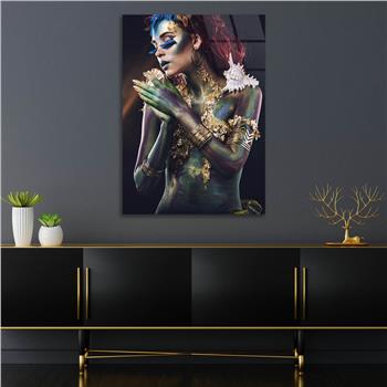 Kunst Thema auf bedrucktem Glas