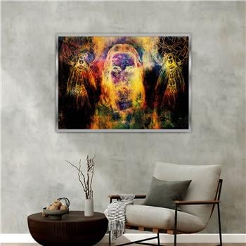 Aluminum-Framed Art-Themed Tempered Glass Wall Art 083