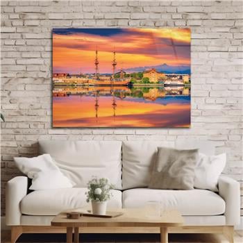Horizontal Natured-Themed Tempered Glass Wall Art 302