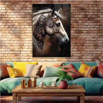 Dikey Sanat Temalı Cam Tablo 378
