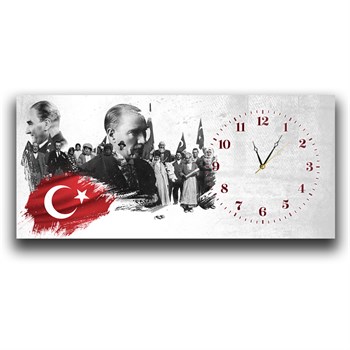 Atatürk ve Milli Mücadele Saatli Cam Tablo
