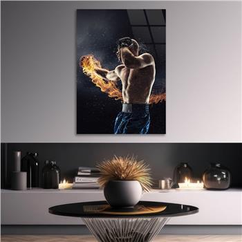 Kunst Thema auf bedrucktem Glas