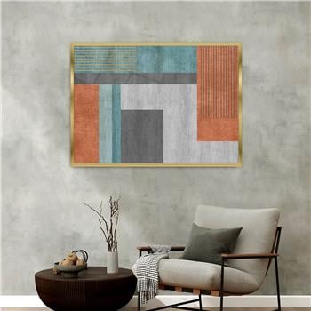 Aluminum-Framed Art-Themed Tempered Glass Wall Art 015