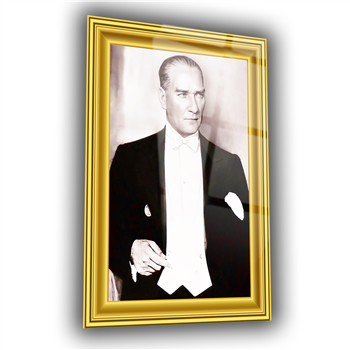 ÇERÇEVE GÖRSELLİ MUSTAFA KEMAL ATATÜRK GÖRSELLİ CAM TABLO 