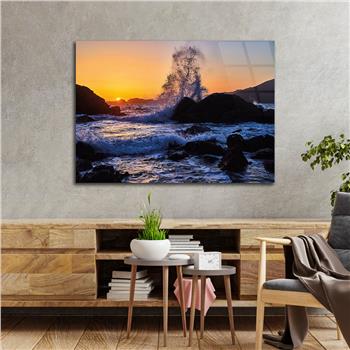Horizontal Natured-Themed Tempered Glass Wall Art 255