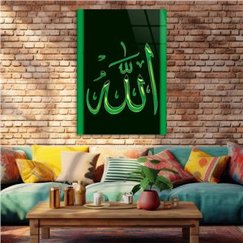 ALLAH C.C YAZILI CAM TABLO 