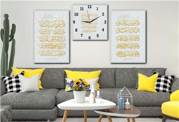 Religion Thematisches 2-teiliges bedrucktes Glas und Uhrenset