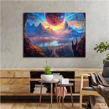 Horizontal Natured-Themed Tempered Glass Wall Art 316