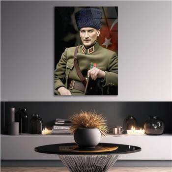 Dikey VatanTemalı Cam Tablo 215