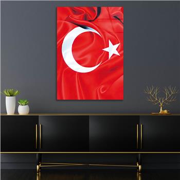 Turkish Flag Glass Wall Art