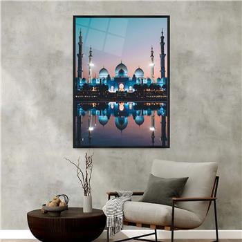 Alüminyum Çerçeveli Dini Temalı Cam Tablo 026