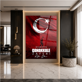 Dikey VatanTemalı Cam Tablo 153