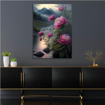 Vertical Tempered Glasss Wall Arts Natured-Themed176