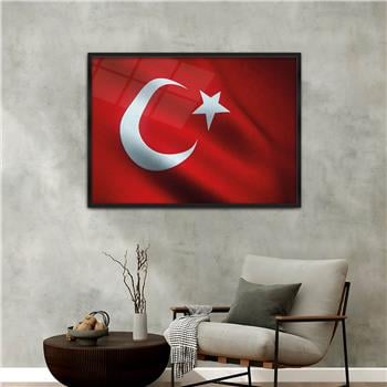 Alüminyum Çerçeveli Vatan Temalı Cam Tablo 091