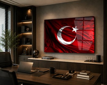 Yatay VatanTemalı Cam Tablo 108