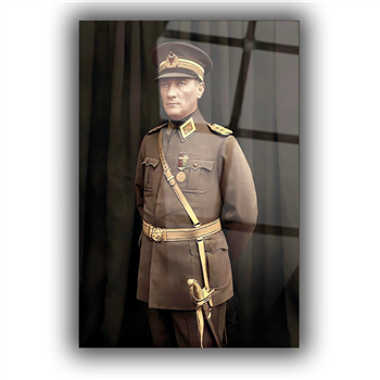 MUSTAFA KEMAL ATATÜRK GÖRSELLİ CAM TABLO 