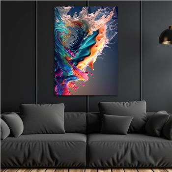 Dikey Sanat Temalı Cam Tablo222