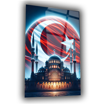 Dikey VatanTemalı Cam Tablo 184