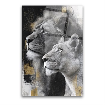 Dikey Sanat Temalı Cam Tablo 592