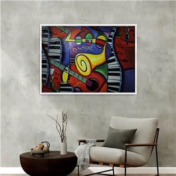 Aluminum-Framed Art-Themed Tempered Glass Wall Art 152