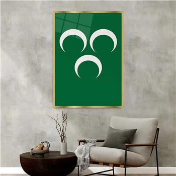Aluminum-Framed National-Themed Tempered Glass Wall Art 028