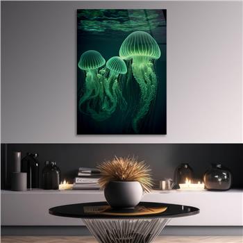 Vertical Tempered Glasss Wall Arts Natured-Themed220