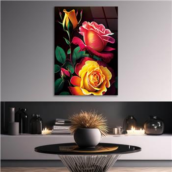 Vertical Tempered Glasss Wall Arts Natured-Themed156
