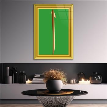 Glass Wall Art with Elif Inscription and Framed Border