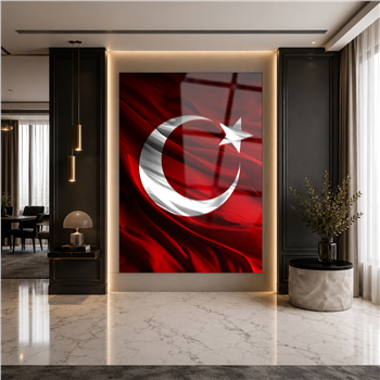 Dikey VatanTemalı Cam Tablo 148