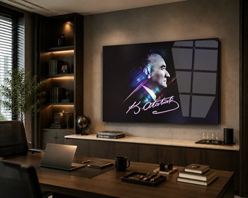 Dalgalı Türk Bayrağı Cam Tablo