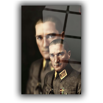 MUSTAFA KEMAL ATATÜRK GÖRSELLİ CAM TABLO