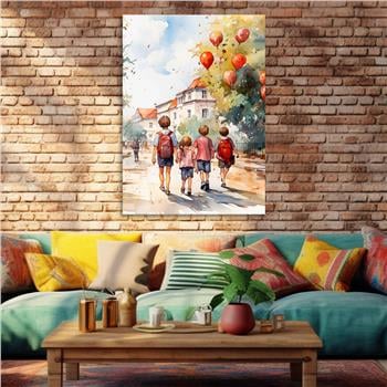 Dikey Sanat Temalı Cam Tablo 443