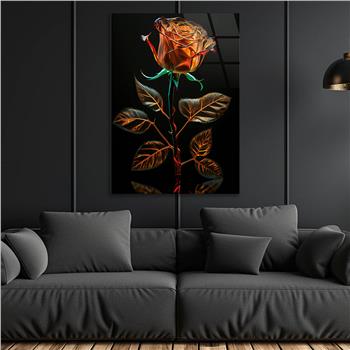 Dikey Doğa Temalı Cam Tablo136