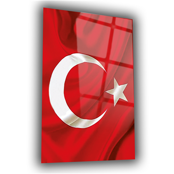 TÜRK BAYRAĞI GÖRSELLİ CAM TABLO