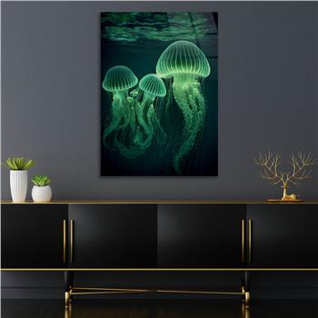 Vertical Tempered Glasss Wall Arts Natured-Themed220