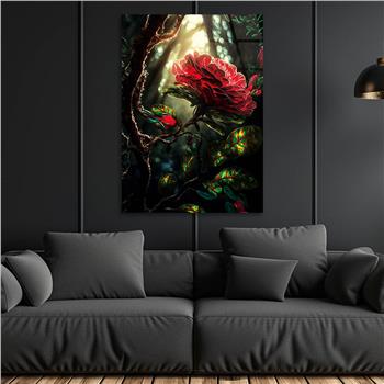 Vertical Tempered Glasss Wall Arts Natured-Themed174